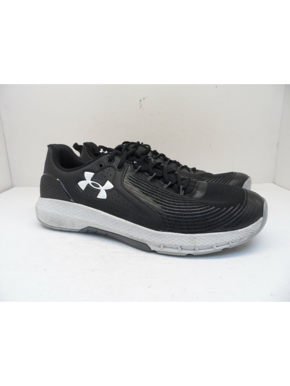 Under Armour Men's Charged Commit TR 3 Running Sneakers Black/White Size 13M